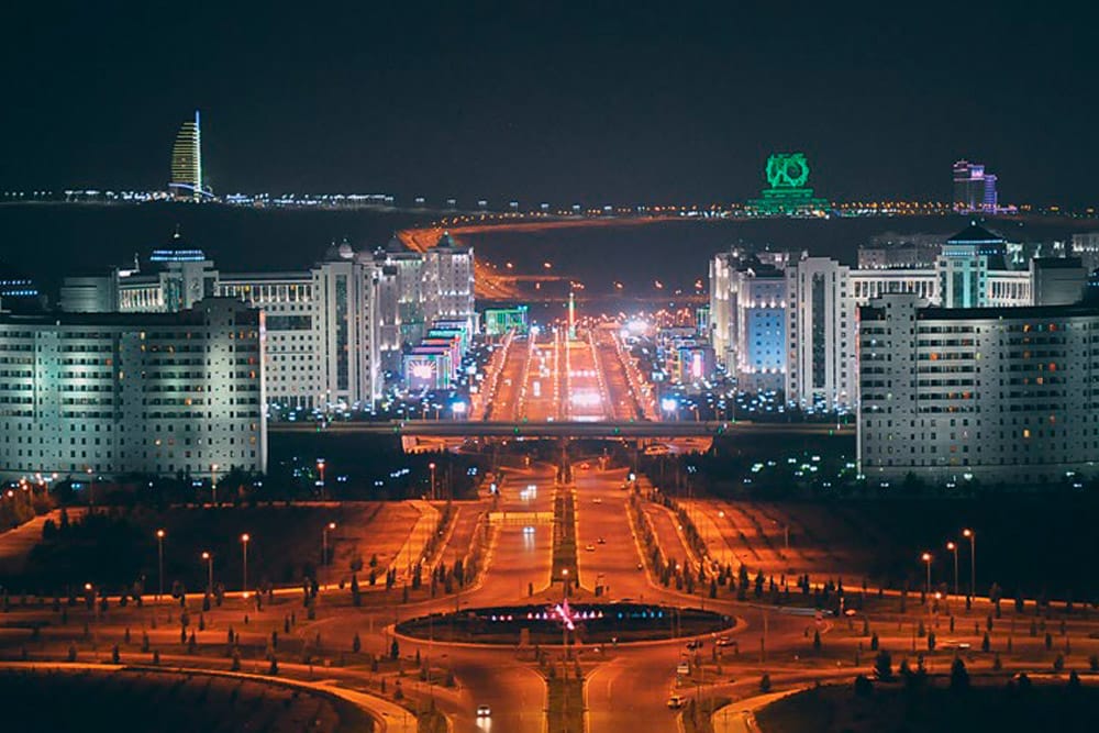 Ashgabat city lights