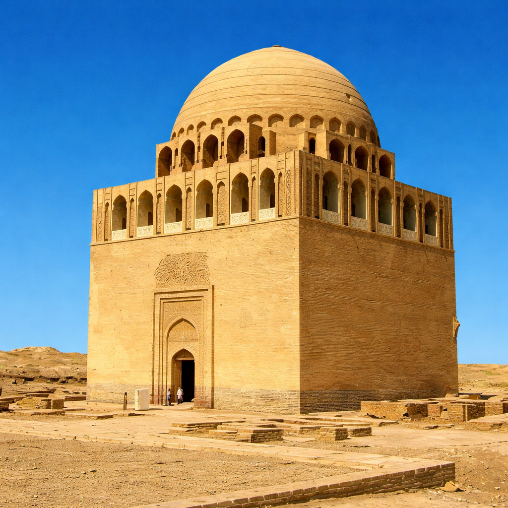 Ancient Sultan Sanjar Mausoleum monument - Turkmenistan history and culture tours